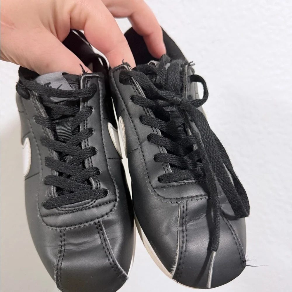 Nike black and white Cortez